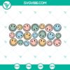 16oz Libbey can glass wrap SVG file with smiley face emoji design, trendy and fun for DIY projects.