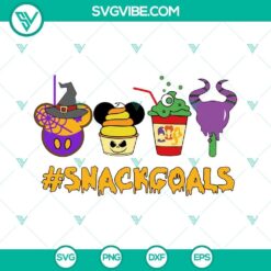 Halloween SVG design featuring Disney food and drink themed "Hocus Pocus Jack" pattern, perfect for Halloween snack lovers.