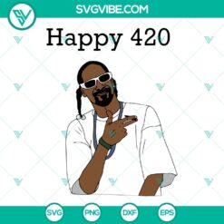 Snoop Dogg 420 SVG files of him smoking weed, perfect for 420-themed designs.