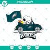Snoopy car Philadelphia Eagles SVG design for download. Perfect for crafting projects. PNG, DXF, EPS cut files included.