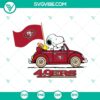 Snoopy car design featuring San Francisco 49ers logo. Downloadable SVG, PNG, DXF, and EPS cut files for crafting projects.