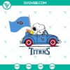 Snoopy Car Tennessee Titans Football SVG with various file formats for easy cutting and crafting, ideal for Titans fans.