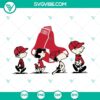 Snoopy Charlie Brown Boston Red Sox SVG design for Cricut, with PNG and DXF files. Perfect for baseball fans and craft projects.
