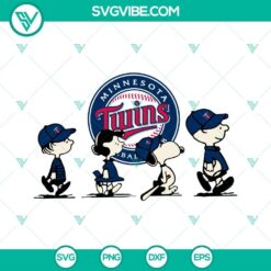 Snoopy Charlie Brown Minnesota Twins SVG file for Cricut, PNG, DXF, EPS formats - perfect for baseball fans and DIY projects.
