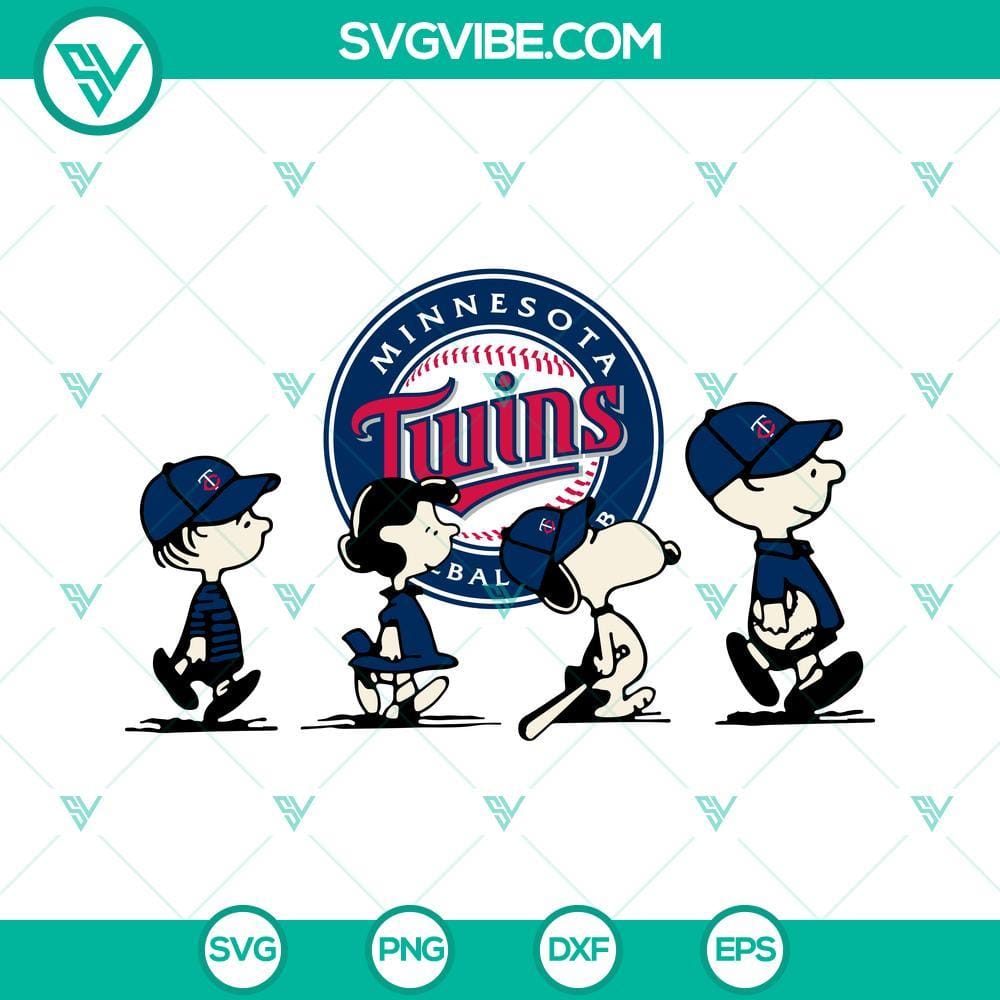 Snoopy Charlie Brown Minnesota Twins SVG PNG DXF EPS Cricut Files Snoopy Charlie Brown Minnesota Twins SVG file for Cricut, PNG, DXF, EPS formats - perfect for baseball fans and DIY projects.