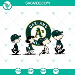 Snoopy and Charlie Brown Oakland Athletics SVG logo ideal for Cricut. High quality PNG, DXF, EPS formats for DIY crafts.