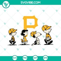 Snoopy and Charlie Brown Pittsburgh Pirates SVG for Cricut, PNG, DXF, EPS - Perfect for crafting and fan projects.
