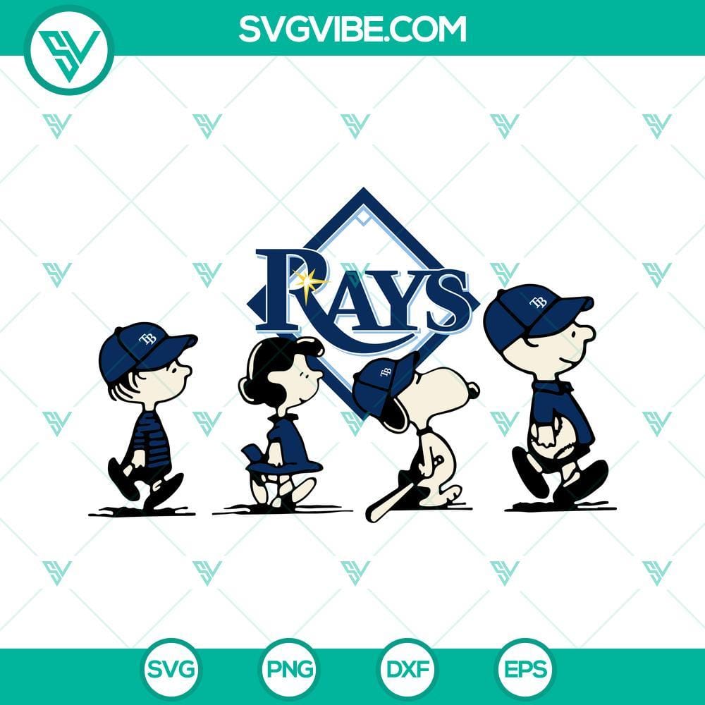 Snoopy Charlie Brown Tampa Bay Rays SVG PNG DXF EPS Cricut Files Snoopy and Charlie Brown Tampa Bay Rays SVG design for Cricut, PNG, DXF, and EPS files. Perfect for DIY crafts and projects.