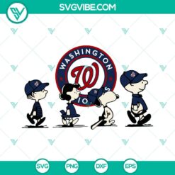 Snoopy and Charlie Brown Washington Nationals SVG file perfect for Cricut projects, available in PNG, DXF, and EPS formats.