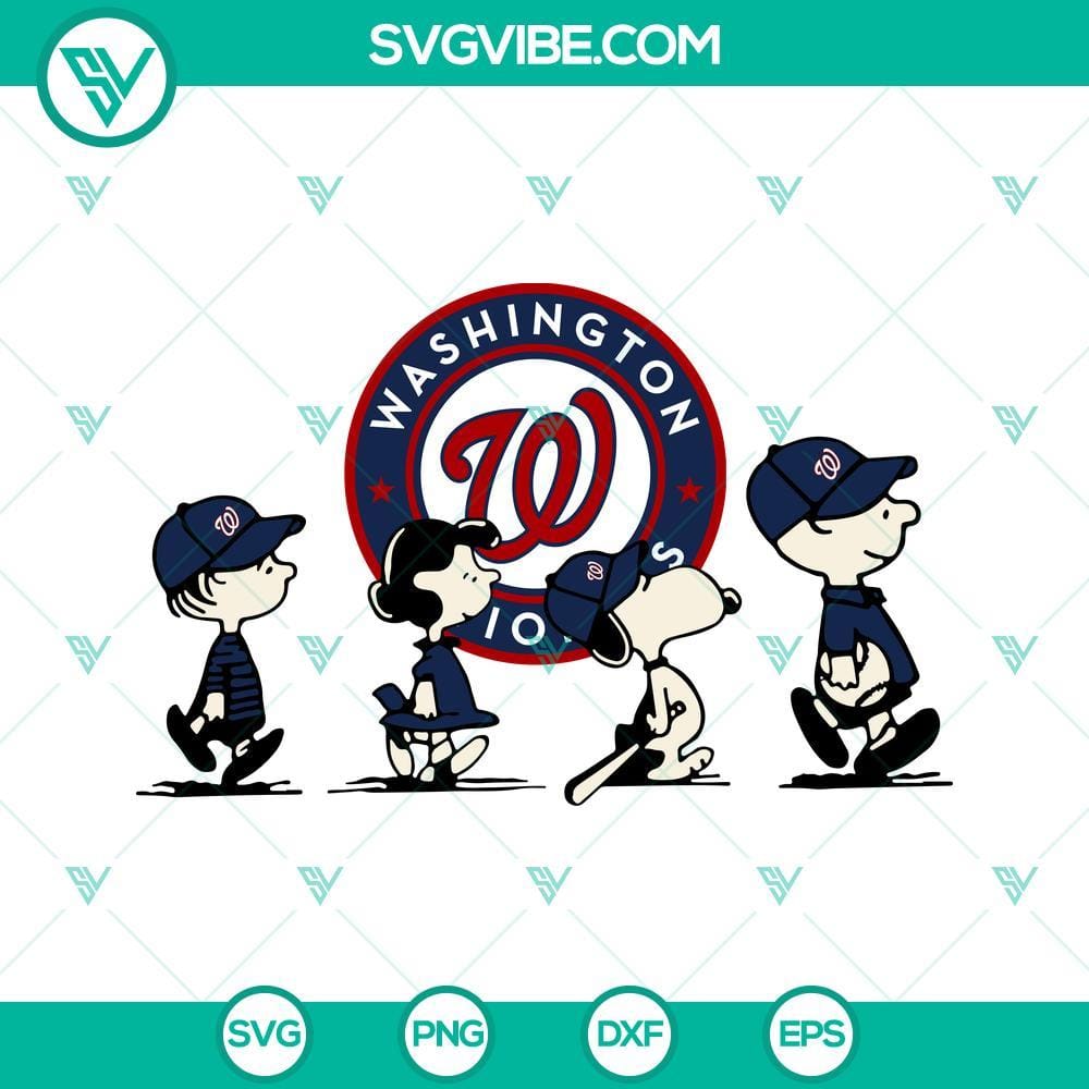 Snoopy Charlie Brown Washington Nationals SVG PNG DXF EPS Cricut Files Snoopy and Charlie Brown Washington Nationals SVG file perfect for Cricut projects, available in PNG, DXF, and EPS formats.