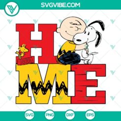 Snoopy Home SVG Files, Charlie Brown SVG Image, Snoopy SVG Download, Woodstock SVG Images PNG