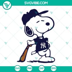 Snoopy New York Yankees SVG Files, New York Yankees Logo SVG Files 2