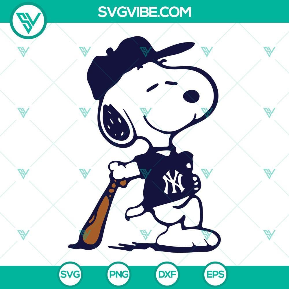 Snoopy New York Yankees SVG, New York Yankees Logo SVG Snoopy New York Yankees SVG Files, New York Yankees Logo SVG Files 1