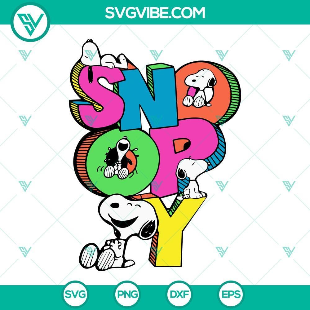 Snoopy SVG PNG DXF EPS Cut Files Snoopy character cut files in SVG, PNG, DXF, EPS formats for digital crafting projects.