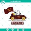 Snoopy Washington Commanders football team logo SVG, PNG, DXF, EPS cut files for sports crafts.