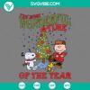 Snoopy and Charlie Brown Christmas themed SVG file for holiday crafts and decorations.