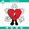 Snowflake Bad Bunny heart Christmas SVG download with snowflake SVG files and Bad Bunny design. Ideal for festive crafts and projects.