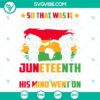 Juneteenth celebration-themed digital artwork with poetic inscription on a nighttime sky background.
