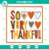 Thankful Thanksgiving SVG design with festive elements, perfect for holiday crafting projects. Include SVG, PNG, DXF, and EPS files for download.
