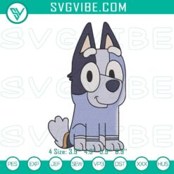 Bluey cartoon character embroidery designs for socks featuring Heeler, digital file.