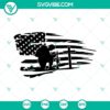 Soldier SVG design with American Flag for Memorial Day, Veteran, patriotic projects.