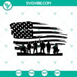 Soldiers American Flag SVG images for Veteran Day and Memorial Day celebrations. Honor veterans with patriotic graphics.