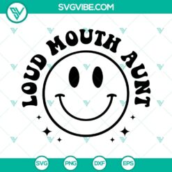 Retro melting smiley face SVG, loud mouth aunt SVG, funny design for digital craft projects.