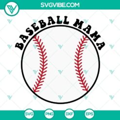 Funny baseball mom SVG design with "Somebody’s Loud Mouth Baseball Mama" text, perfect for baseball moms.