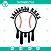 Baseball Mom Loud Mouth SVG design for download, ideal for sports-themed projects, with bold fonts and striking colors.