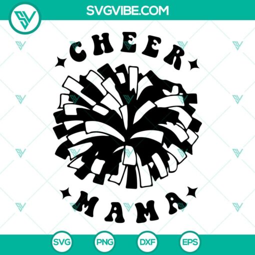 Cheer Mama and Football themed SVG files for loud-mouthed cheer moms. Great for crafting projects.