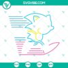 Sonic The Hedgehog neon light effect SVG images for download, featuring Sonic in PNG, DXF, and EPS formats.