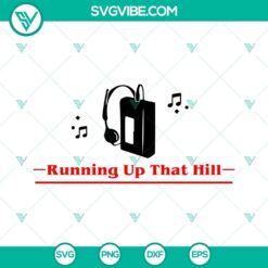 SVG download of Sony Walkman Cassette Player with "Running Up That Hill" design, max quality.
