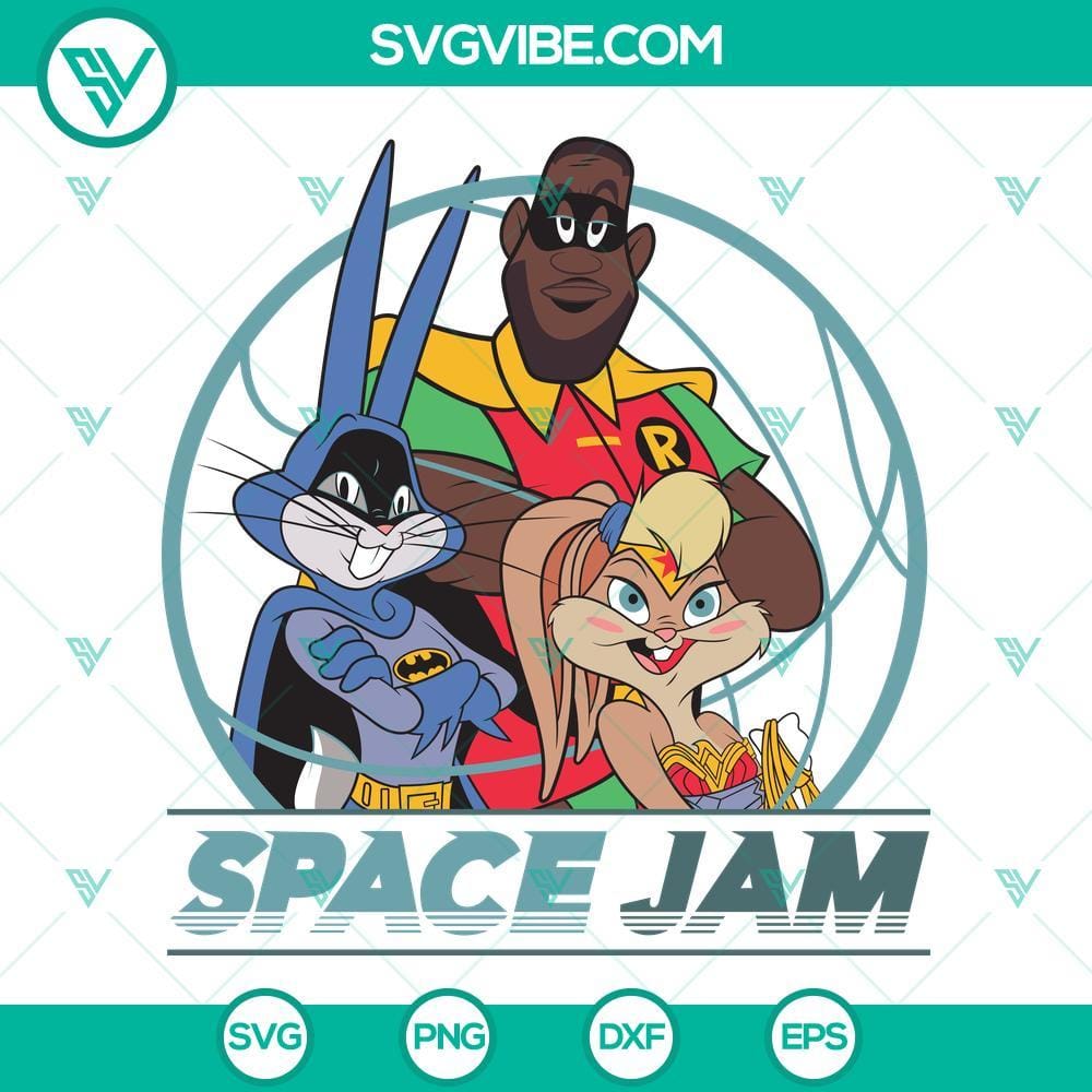 Space Jam DC Cartoon Batman SVG, Looney Tunes SVG PNG DXF EPS Space Jam DC Cartoon Batman SVG with Looney Tunes characters, download includes PNG, DXF, and EPS file formats.