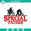 Father's Day Stranger Things themed SVG files featuring a dad riding a bike. Perfect for DIY crafts and gifts.