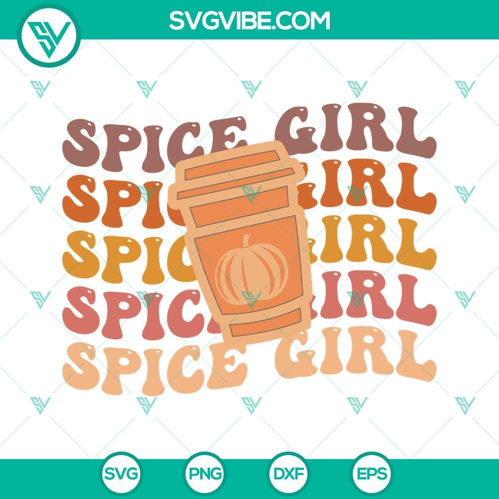 Spice Girl SVG, Pumpkin Spice SVG, Hello Fall SVG, Autumn SVG Spice Girl, Pumpkin Spice, Hello Fall, Autumn SVG files with seasonal designs for crafting and printing.