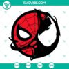 Spider Man and Venom face digital SVG images with Marvel characters, download PNG, DXF, and EPS files for crafting and design projects.