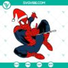 Spider Man Christmas hat SVG download with Merry Christmas themed images in PNG EPS DXF format.