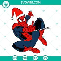 Spider Man Christmas hat SVG download with Merry Christmas themed images in PNG EPS DXF format.