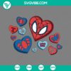 Spider Man themed heart candy Valentine SVG files in PNG, EPS, and DXF formats for crafting. Perfect for Valentine's Day projects.