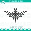 Spider web bat Halloween embroidery design, spooky bat digital file, perfect for Halloween crafts and decorations.