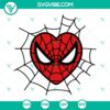 Spiderman face heart and Mom superhero themed SVG files bundle for crafting, unique design.