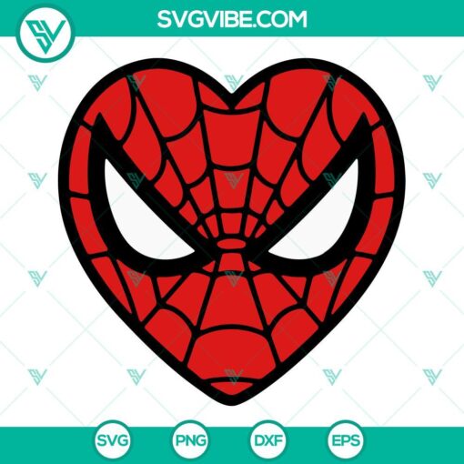 Spiderman Face Heart SVG File Bundle, Amazing Mom Spiderman SVG File, 3