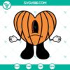 Spooky Bad Bunny Pumpkin Halloween SVG with Un Verano Sn Ti Heart design, perfect for holiday crafts and decor.