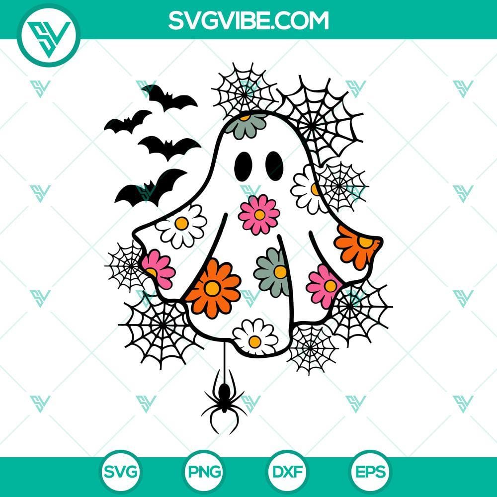 spooky-daisy-ghost-svg-flower-ghost-svg-floral-ghost-svg-cute-halloween-ghost-svg-9-mockup.jpg Spooky daisy ghost SVG design with floral elements, cute and detailed. Ideal for Halloween crafts. Download ghost SVG file.