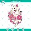 Spooky Ghost Breast Cancer SVG design in pink for Breast Cancer Awareness.