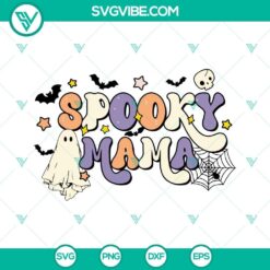 Spooky Mama SVG Download for Cricut - Halloween-inspired Mama SVG images perfect for crafts, featuring spooky and fun designs.