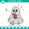 Mexican Conchas Ghost Thanksgiving Halloween Embroidery design, Festive Food Pattern for Halloween celebration.