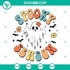 Happy Halloween SVG files featuring adorable ghosts for Spooky Season decorations. Perfect for crafts and DIY projects.