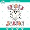 Spooky Season ghost flower SVG design, fall, autumn, and Halloween themed SVG files for download.