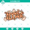 Spooky Season SVG design in Cute Halloween theme with Hot Ghoul and Ghost Vibes. Perfect SVG download for Halloween projects.